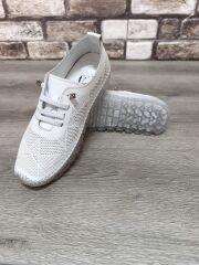 Hakiki Deri Kadın Günlük Lastikli Ortopedik Ayakkabı Beyaz - 37