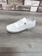 Hakiki Deri Kadın Günlük Lastikli Ortopedik Ayakkabı Beyaz - 37