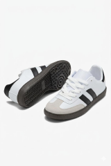 Ortopedik Taban Üst Kalite Günlük Sneaker Spor Ayakkabı Beyaz - Siyah - 39