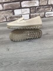 Hakiki Deri Ortopedik Kadın Babet Bej - 38