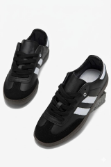 Ortopedik Taban Üst Kalite Günlük Sneaker Spor Ayakkabı Siyah - Beyaz - 40
