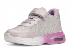 Bebe Işıklı Cırtlı Sneaker Spor Ayakkabı Lila - 24